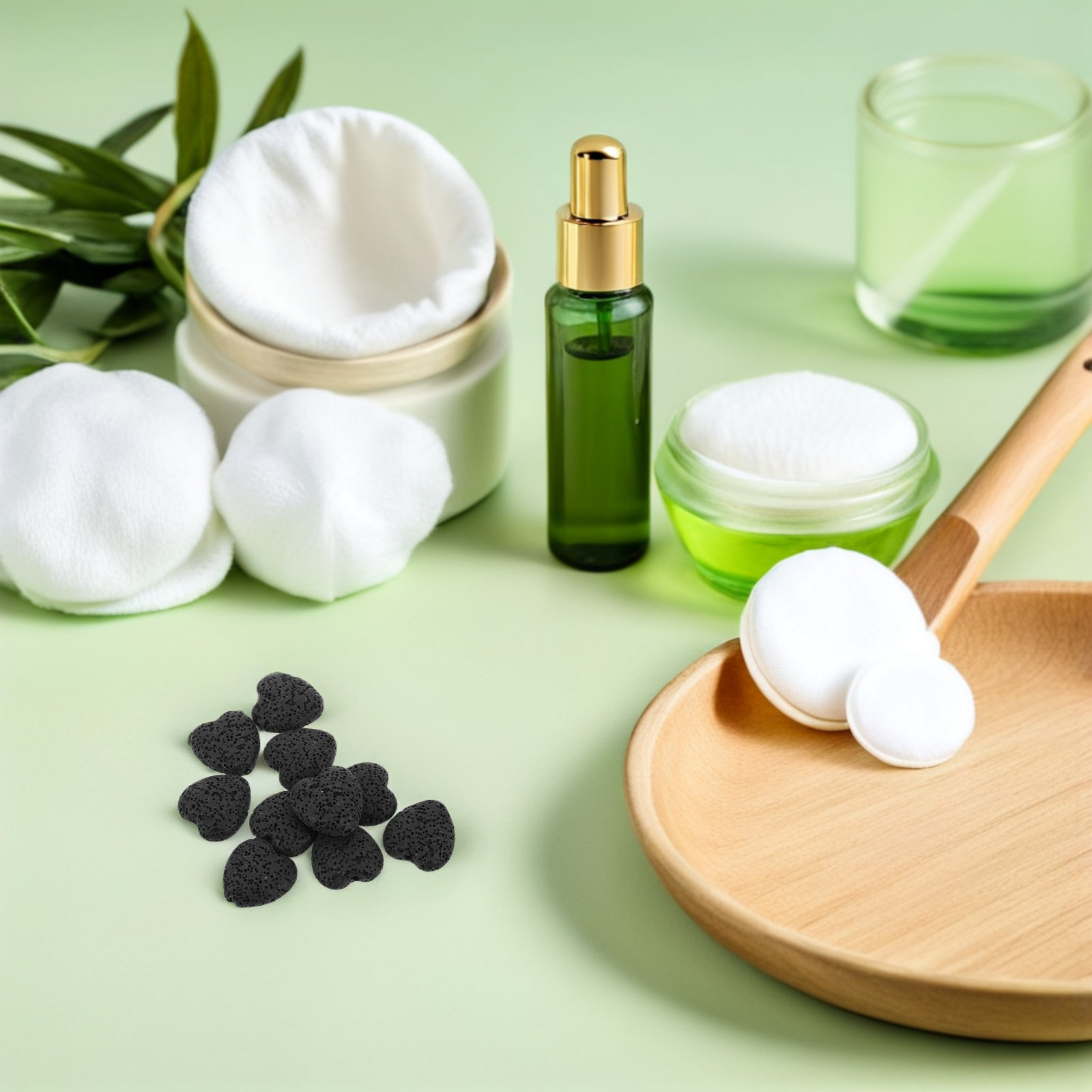 Home Fragrance And Diffuser - 20Pcs 하트 화산 용암석 에센셜 오일