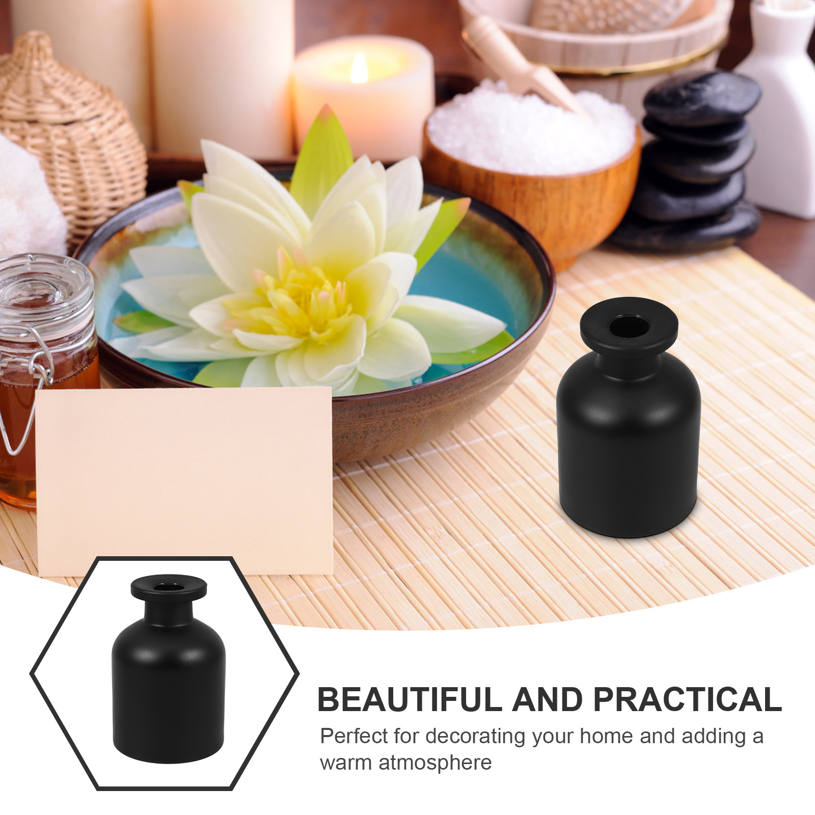2Pcs 세련된 원통형 유리 디퓨저 병 100Ml 빈  - Home Fragrance And Diffuser 리뷰 및 가격