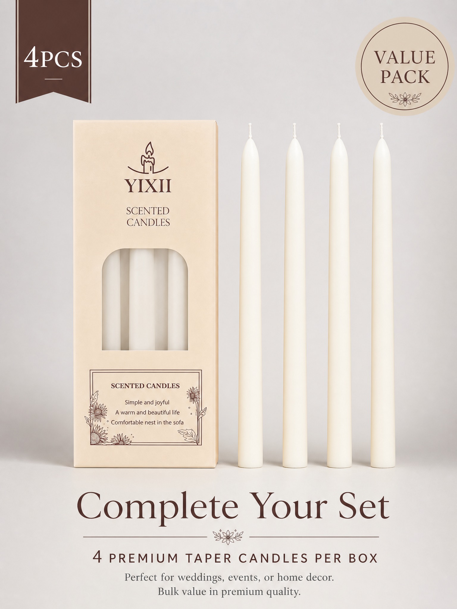 4개입 세로 줄무늬 롱 스틱 향초, 소이 왁스로 제작, - Home Fragrance No 4 리뷰 및 가격