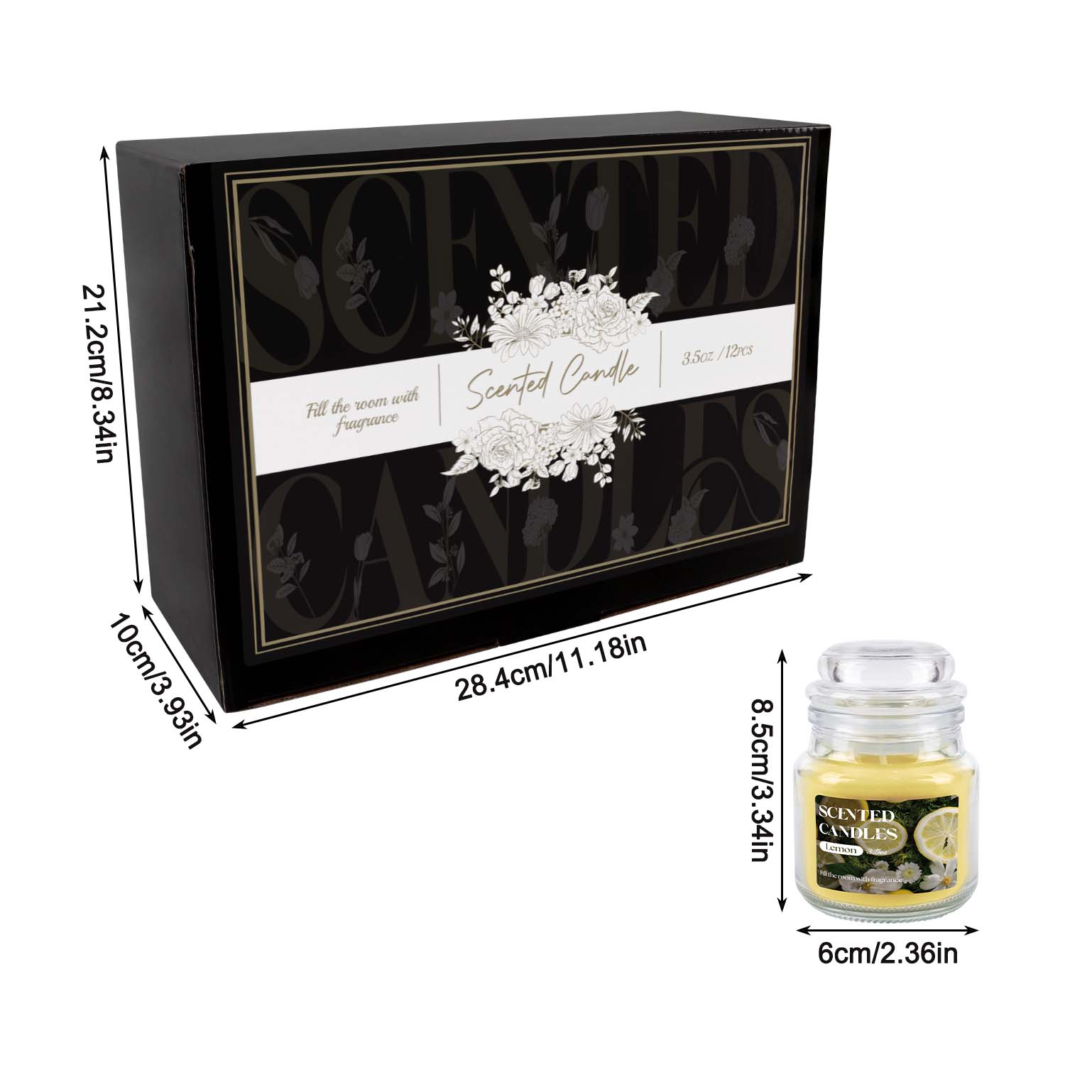 회전하는 병뚜껑형 향초 12개(소형), 6가지 향 선택 - Fragrance Your Home 리뷰 및 가격